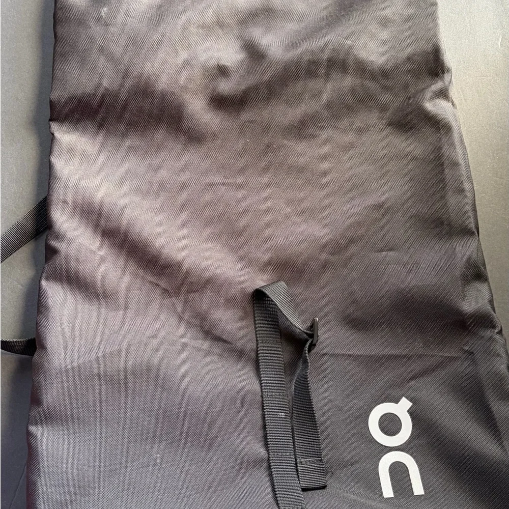 On Running Black Foldover Tote Backpack Bag Lightweight Gym Travel